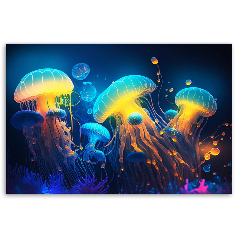 Canvas print, neon zee abstractie 