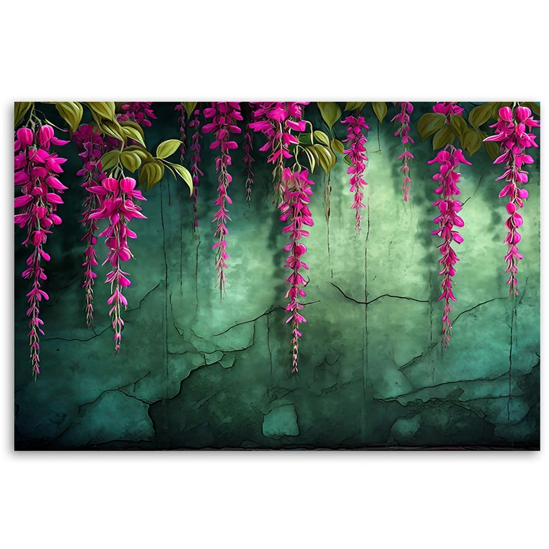 Leinwandbild, Hängende Blumen 
