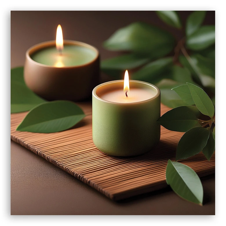 Leinwandbild Zen-Spa-Kerzen 