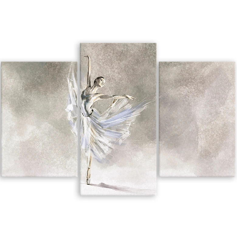 Leinwandbild 3 teilig, Ballerina Pirouet 