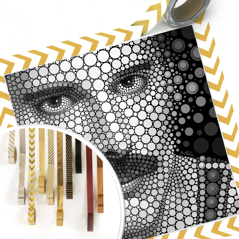 Poster Ben Heine - Circlism: Freddie Mercury 