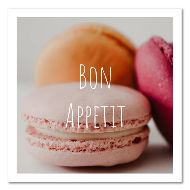 Leinwandbild, Makkaroni - Bon Apetit 