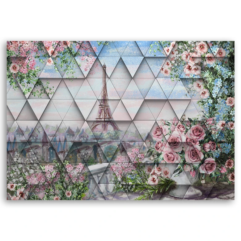 Leinwandbild, Eiffelturm Paris 3D 