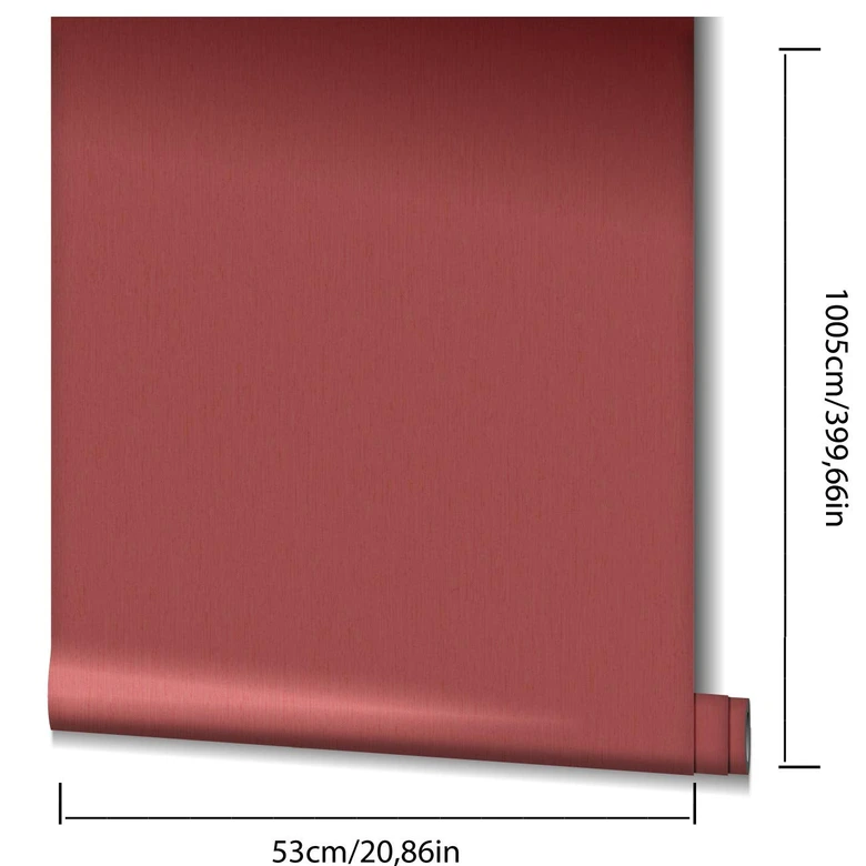 Vliestapete Struktur Uni Klassisch in Rot  