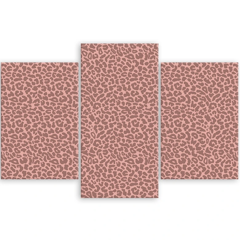 3 stykke lærredsprint, Leopard Leopard Pels Patches Mønster 