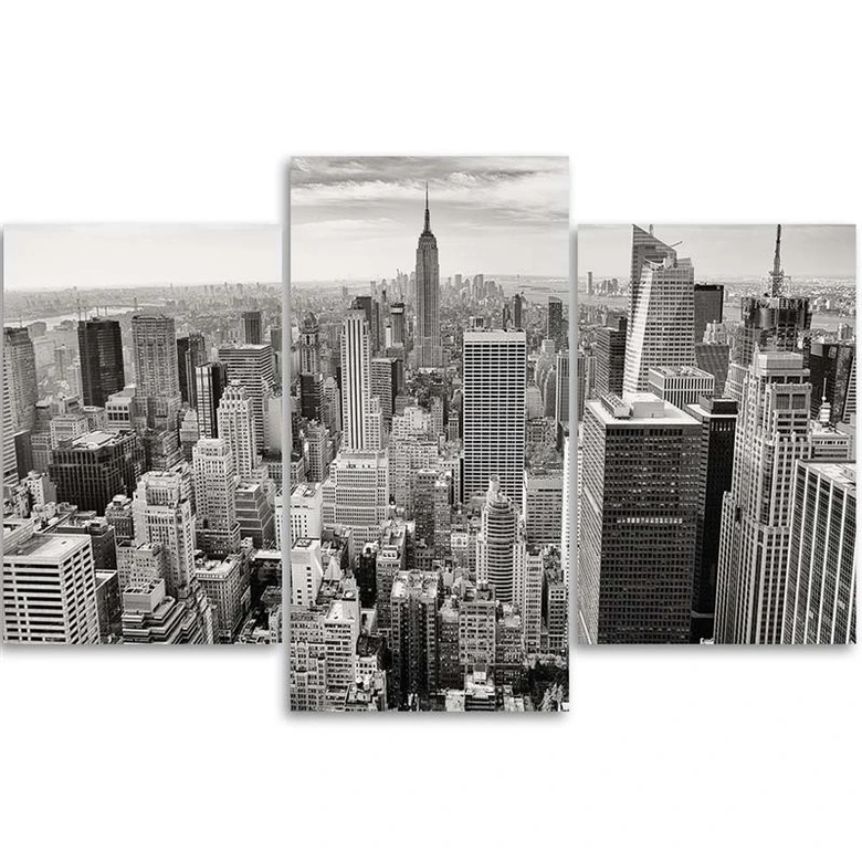 Leinwandbild 3-teilig, New York Manhattan Stadt 