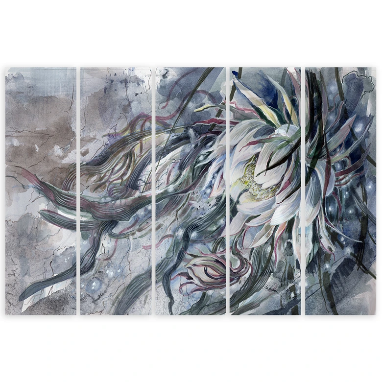 Leinwandbild 5 teilig, Blume der Königin der Nacht 