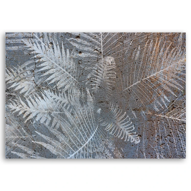 Canvas schilderij, varenbladeren planten 