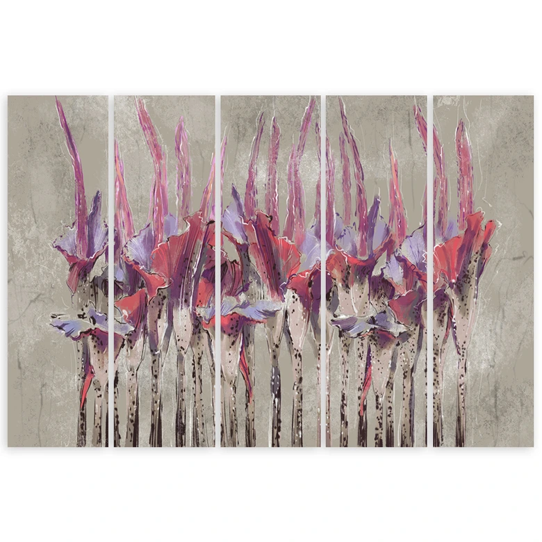 Canvas print 5 delen, planten bloemen Simnitło 