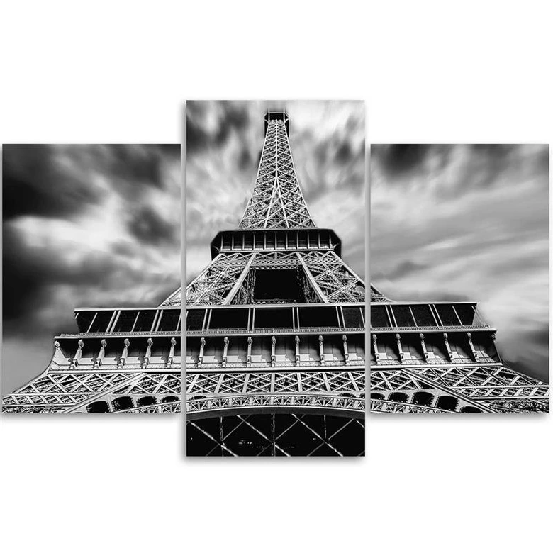 Leinwandbild 3-teilig, Eiffelturm Paris Stadt 