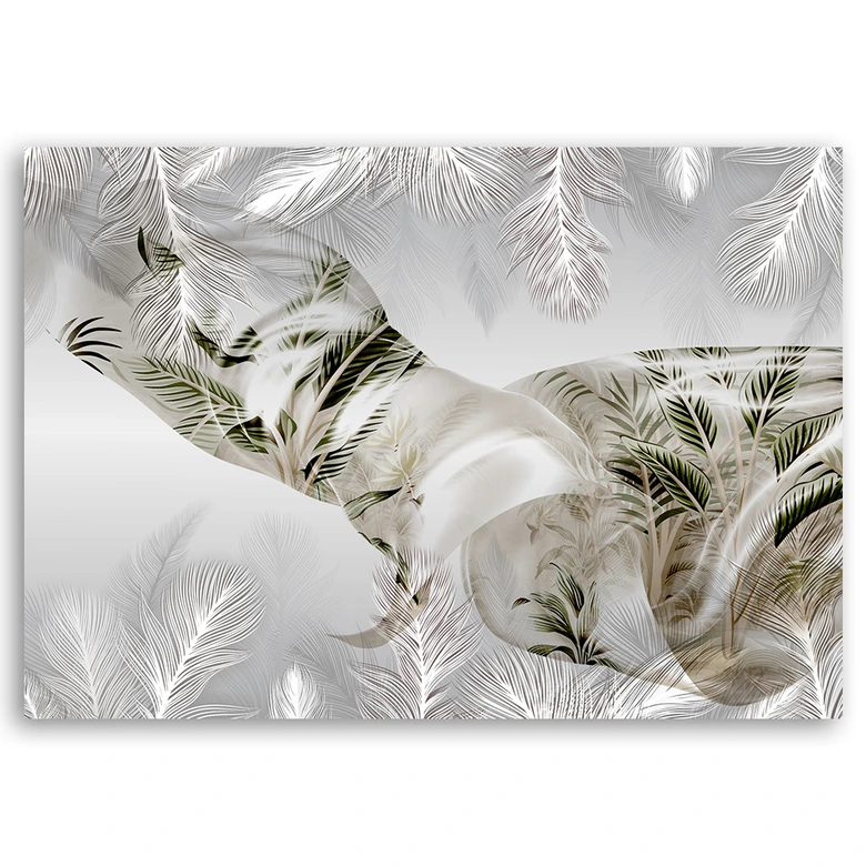 Canvas schilderij, Palm bladeren abstract 3D 