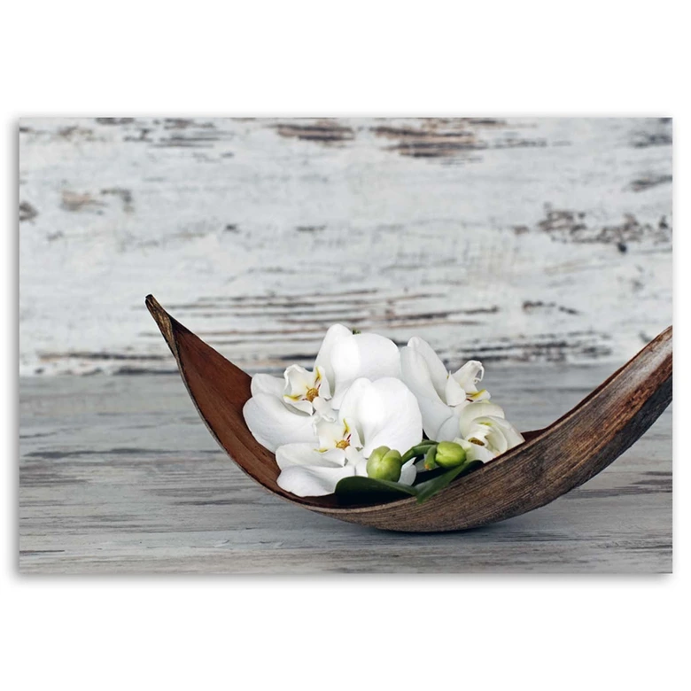 Leinwandbild, Orchidee Blumen Vintage 