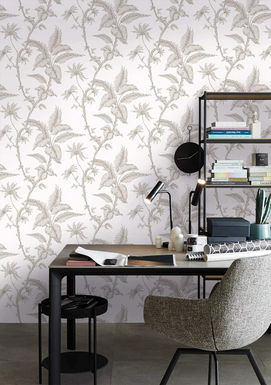 Vliestapete Floral Natur in Beige  