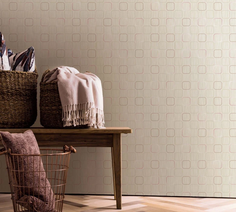Vliestapete Abstrackt Grafisch Modern in Beige  