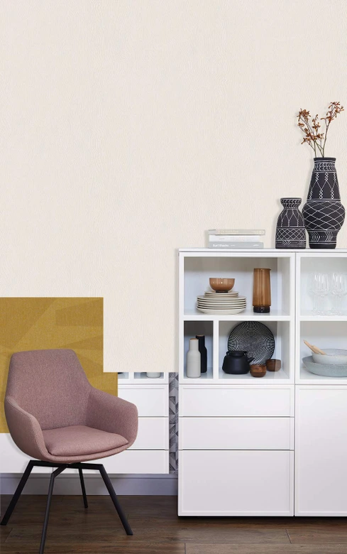Vliestapete Struktur Modern in Beige  