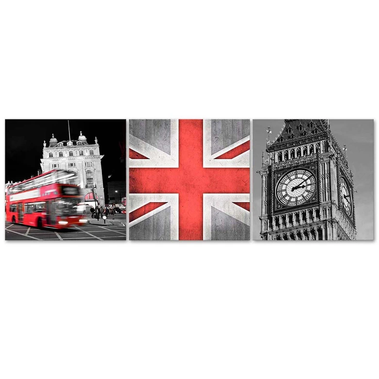 Leinwandbild 3-teilig, London City 