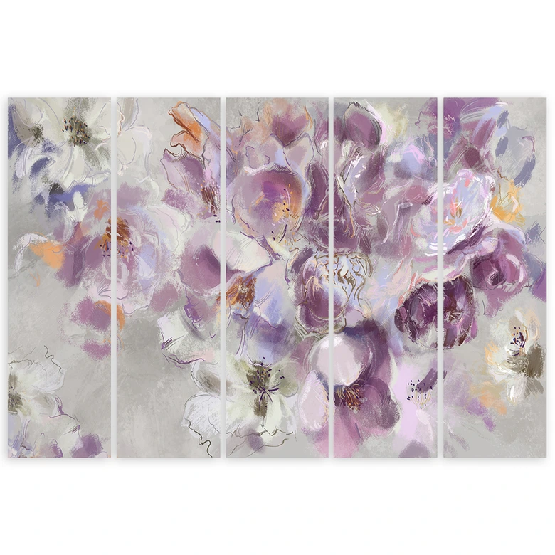 Leinwandbild 5 teilig, Iris Blume 