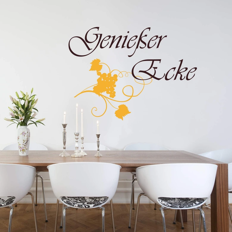 Wandtattoo Genießer Ecke 3 (2-farbig) 