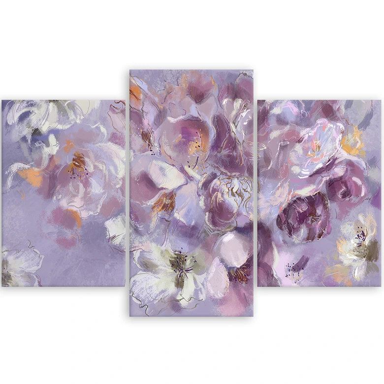 Leinwandbild 3 teilig, Iris Blume 