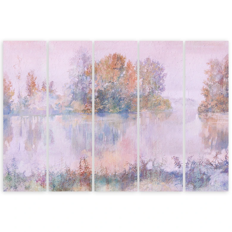 Leinwandbild 5 teilig, Seeblick 