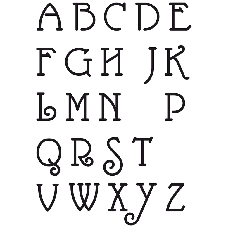 Love Alphabet (2 colours) - Wall Sticker 