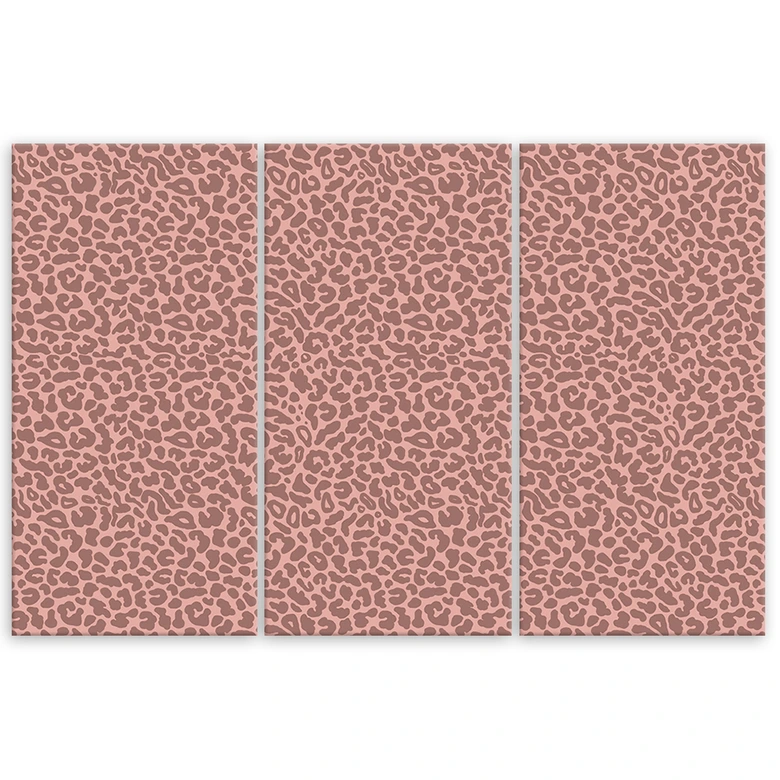 3 stykke lærredsprint, Leopard Leopard Pels Patches Mønster 
