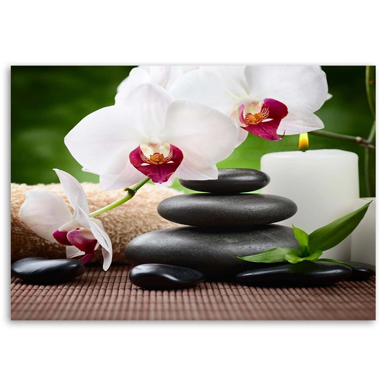 Leinwandbild, Orchideen Blumen Zen 