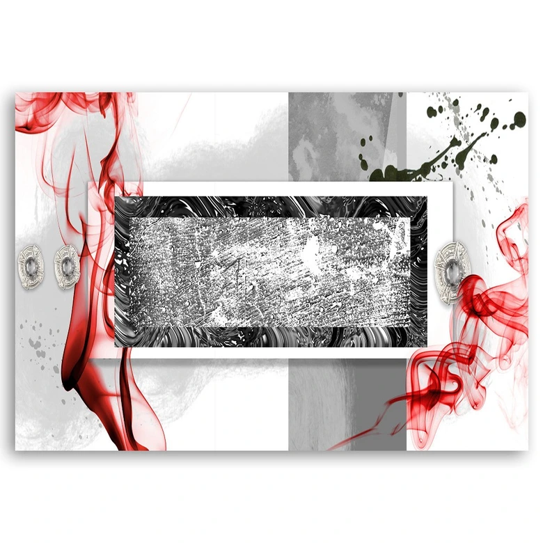 Leinwandbild, Abstrakt 3D Rot 