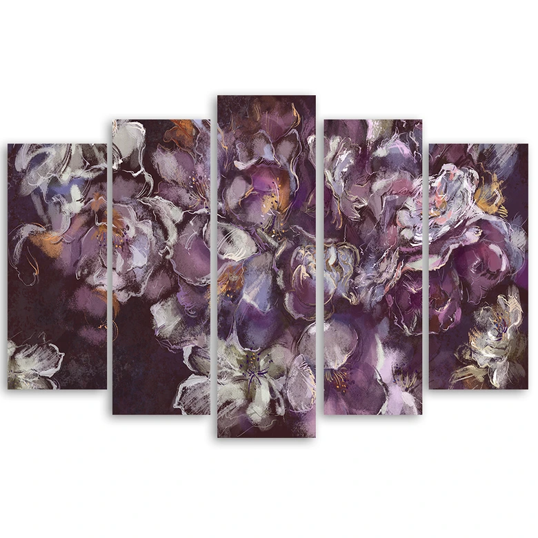 Leinwandbild 5 teilig, Iris Blume 