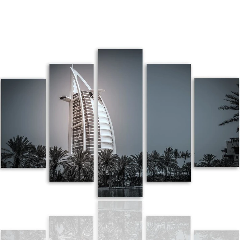 Wandbild 5-teilig, Dubai Hotel 