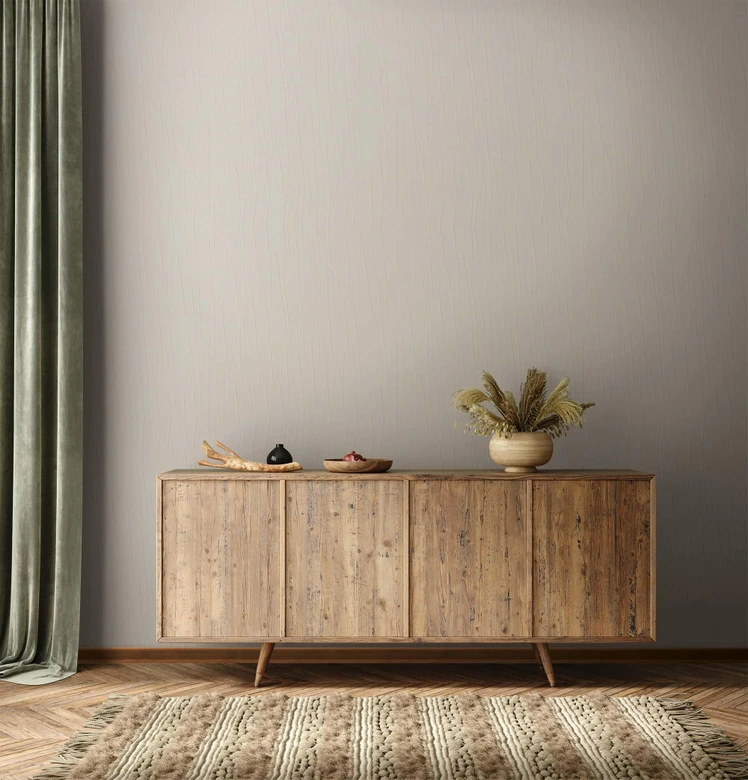 Vliestapete Streifen Klassisch in Beige , Lounge 
