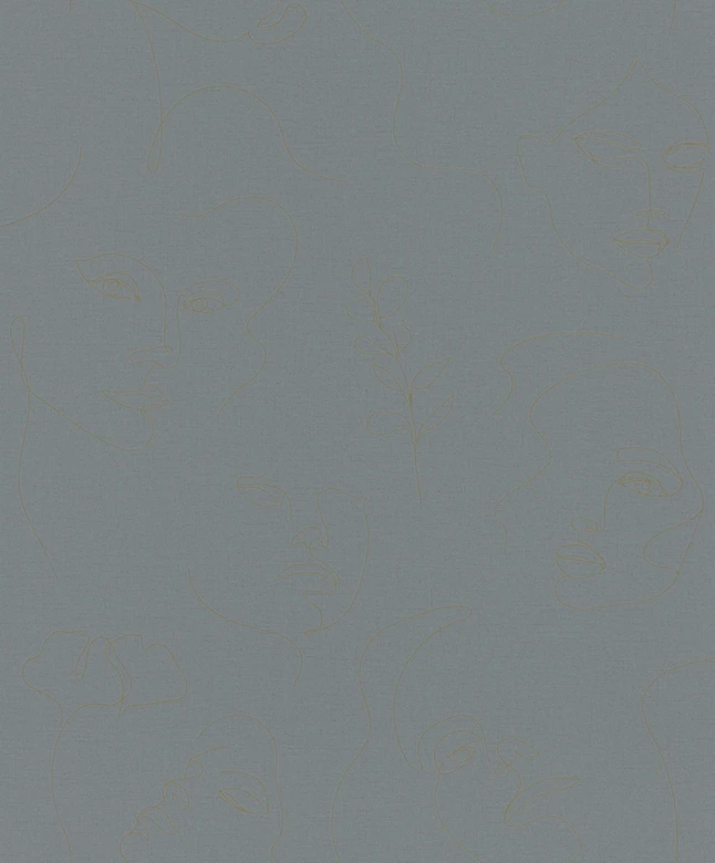 Papier peint de charme, revêtement intissé Novamur Kylie anthracite 