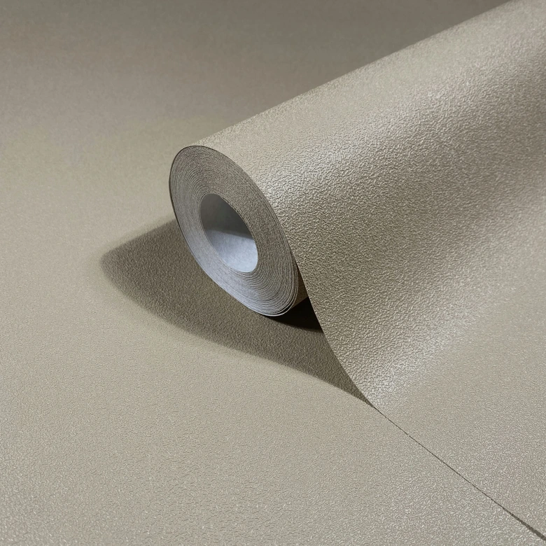 Icke-vävd tapet texturerad slät modern matt i grå beige 