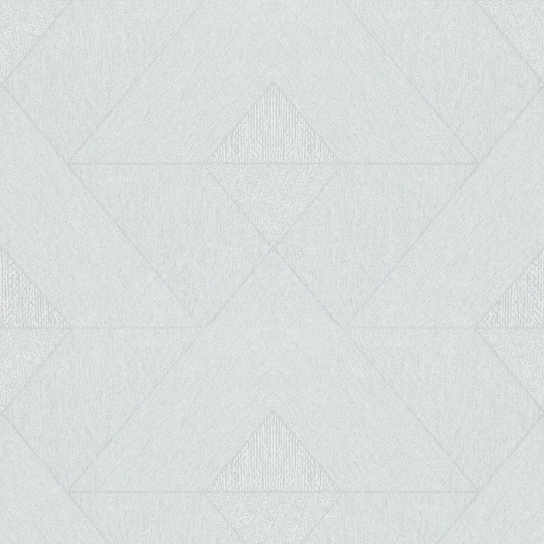 Papier peint intissé triangles, graphique géométrique en blanc 