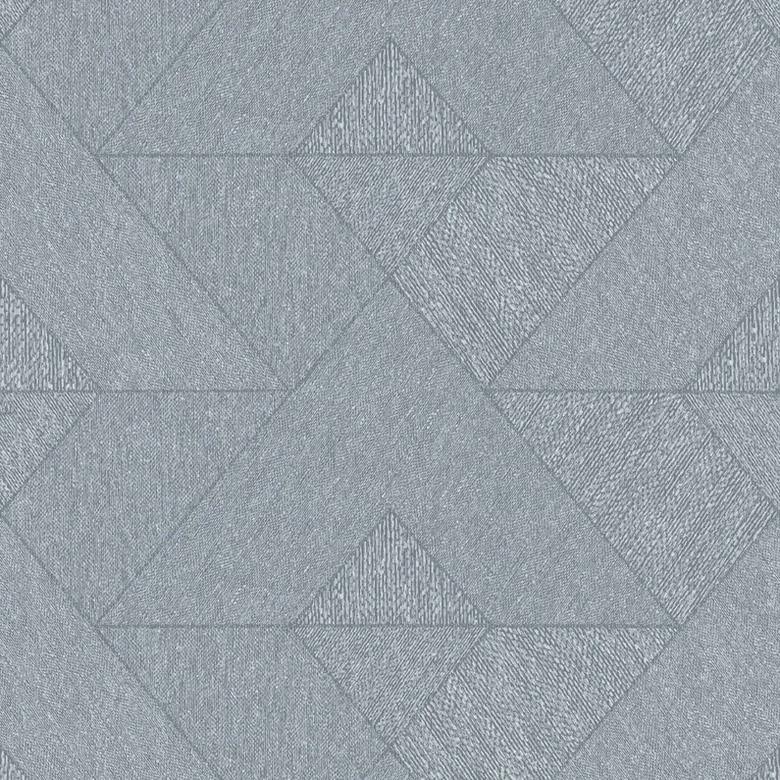 Vliestapete Dreiecke, Geometrisch Grafisch Geometrisch in Blau 
