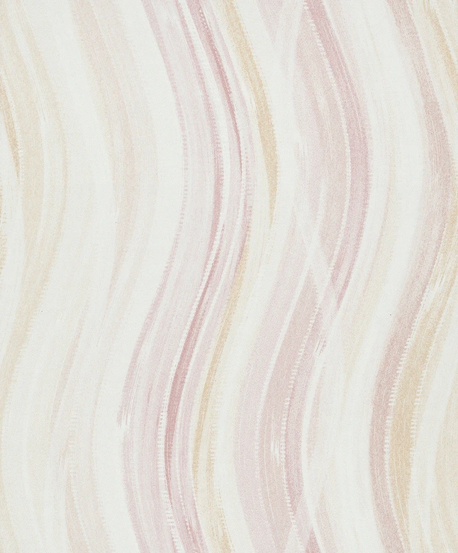 Papel pintado no tejido ondas, rayas gráfico moderno mate en blanco rojo 