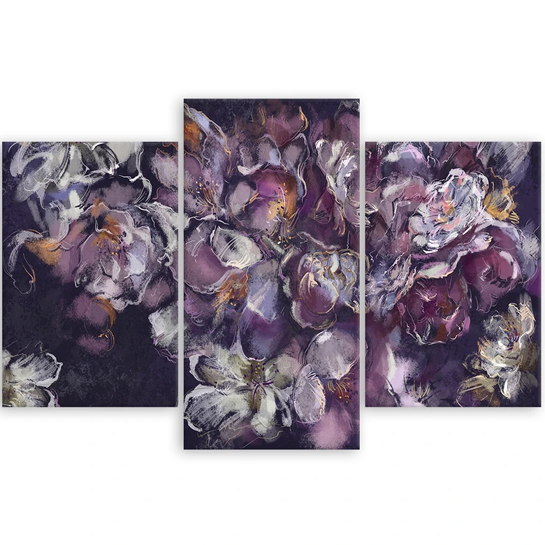 Leinwandbild 3 teilig, Iris Blume 