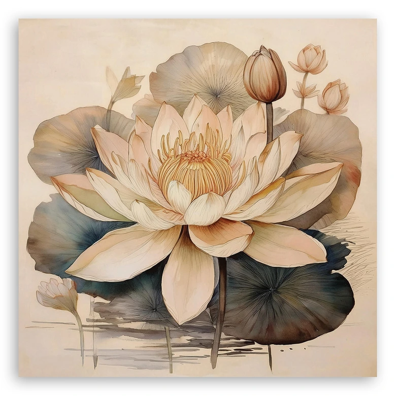 Leinwandbild Blumen Lilien Botanik 