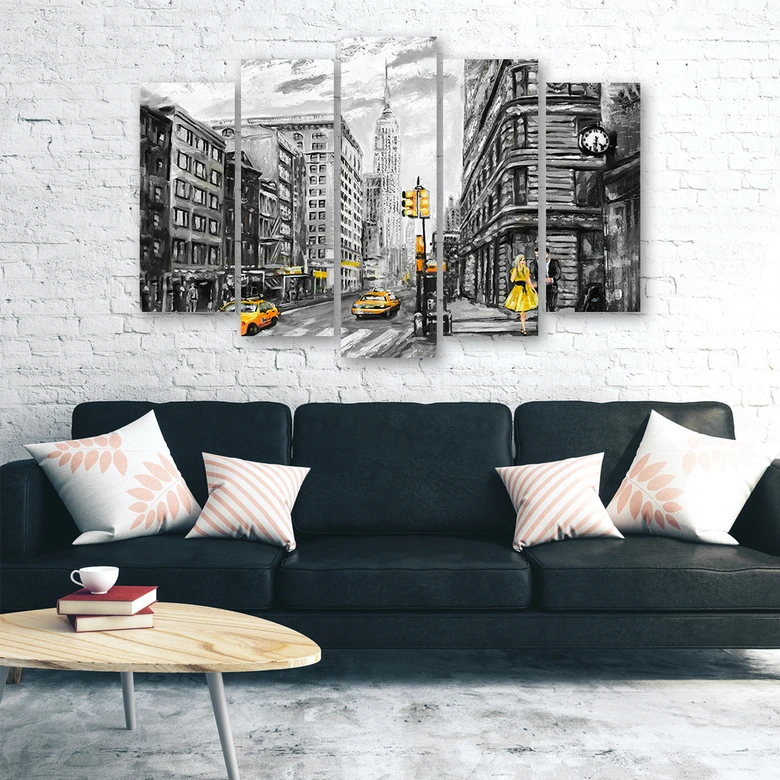 Wandbild 5-teilig, Streets in New York City 