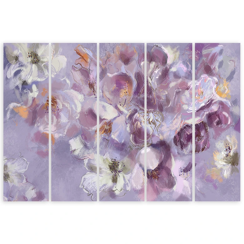 Leinwandbild 5 teilig, Iris Blume 
