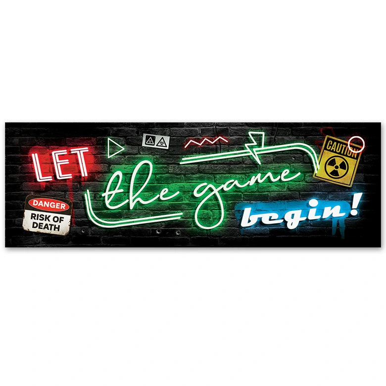 Leinwandbild, Neon für Spieler 