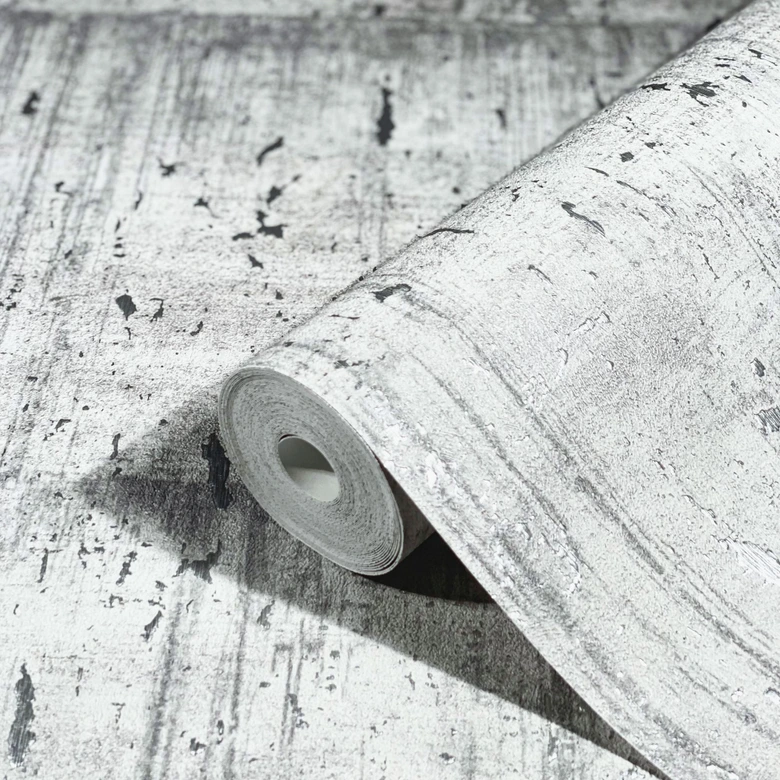 Vliestapete mit glänzender Betonoptik grau Struktur 