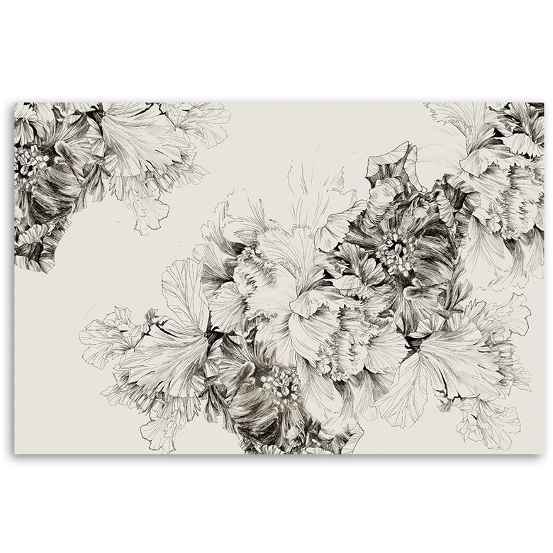 Canvas schilderij, Vintage bloemmotief 