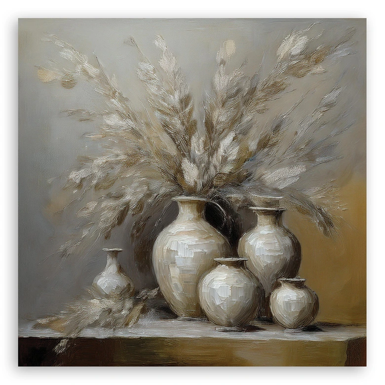 Leinwandbild Stillleben Blumen Vase 