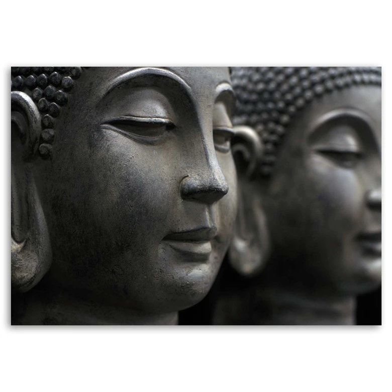 Leinwandbild, Buddha-Figuren 