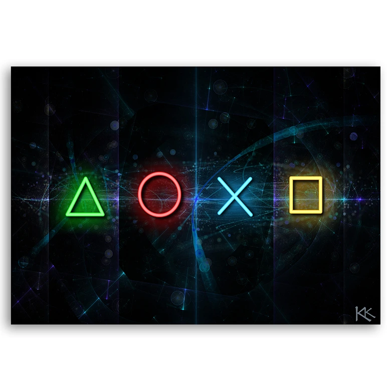 Leinwandbild, Für Gamers Spielkonsole Controller 