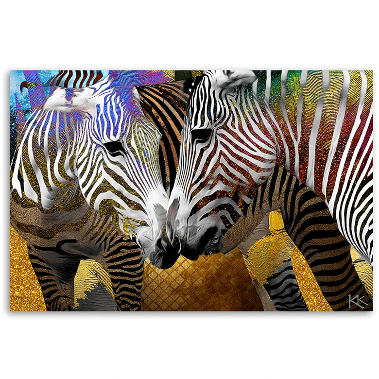 Canvasbillede, Zebra dyr abstrakt 