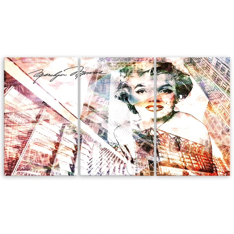 Leinwandbild 3-teilig, Marilyn Monroe 