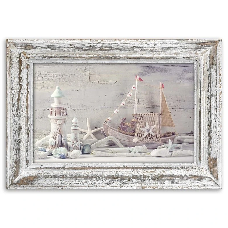 Leinwandbild, Maritimes Shabby Chic 