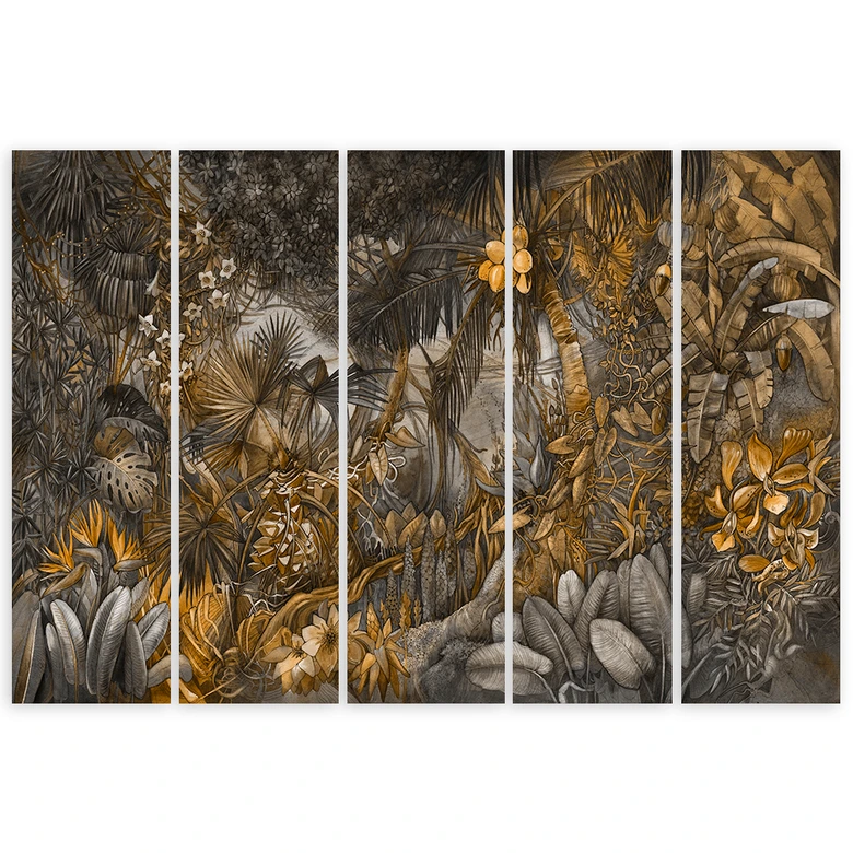 Leinwandbild 5 teilig, Tiefer Dschungel 